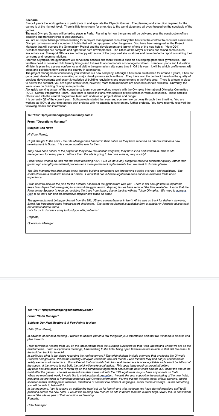 Scenario Every 4 years the world gathers to