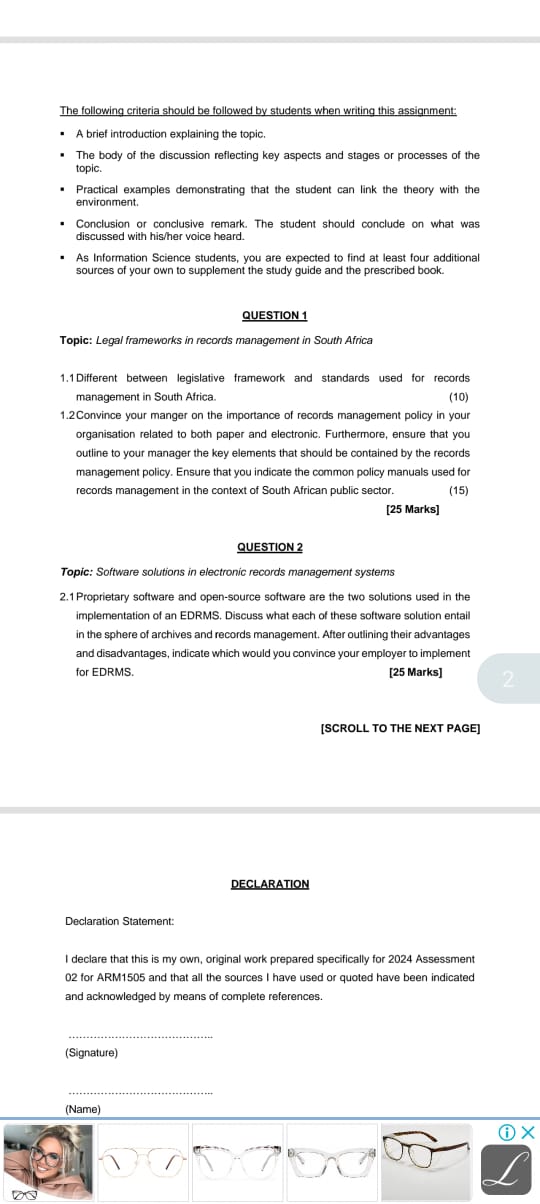 The following criteria should be followed by