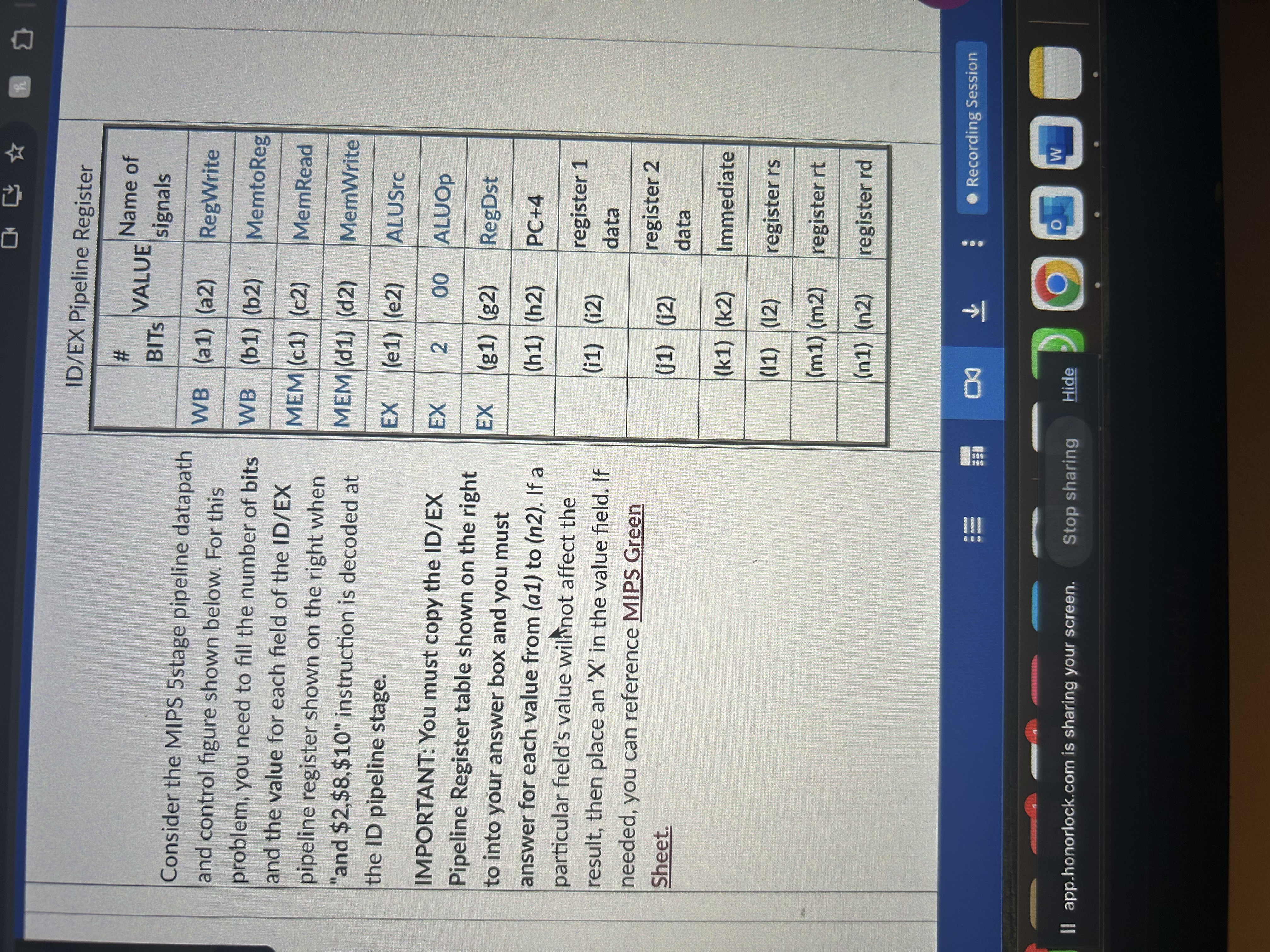 ID / EX Pipeline RegisterConsider the MIPS 5