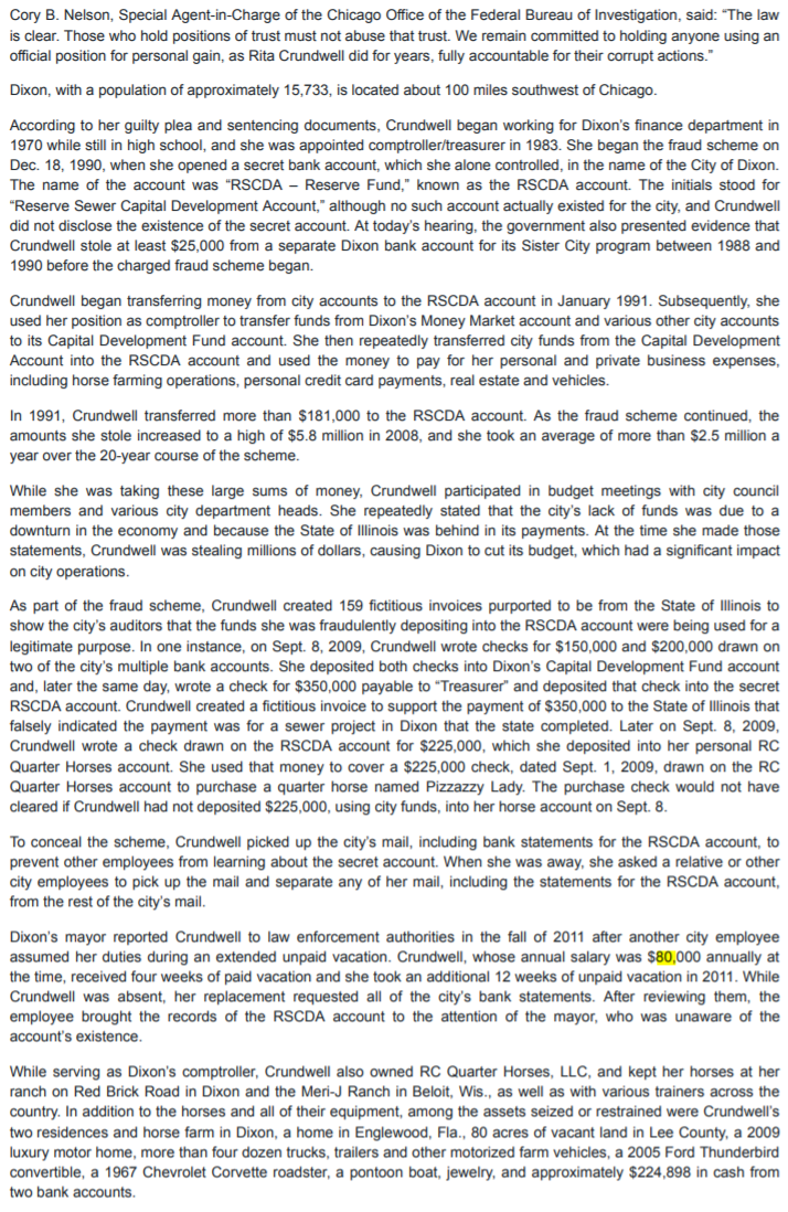 2. Discuss the impact of the fraud committed by