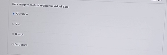 Data integrity controls reduce the risk of data