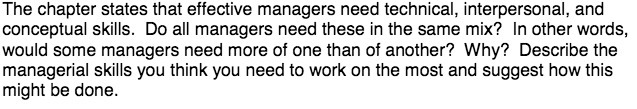 The chapter states that effective managers need