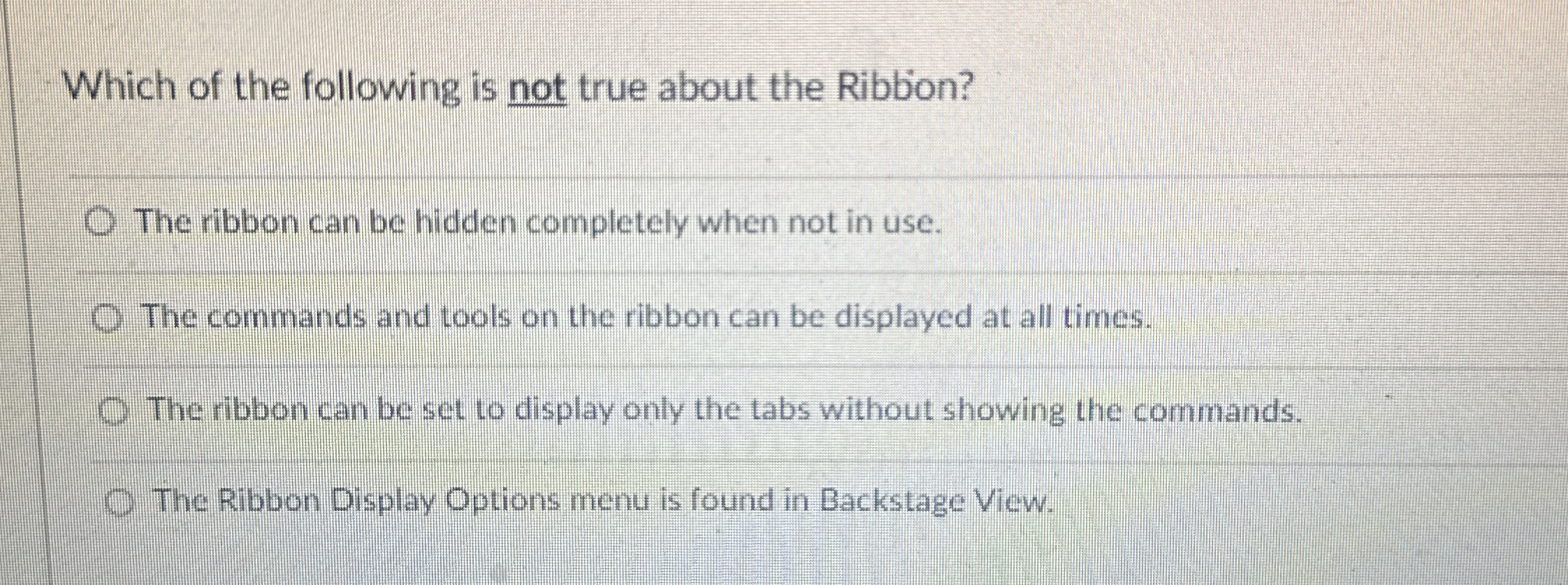 Which of the following is not true about the