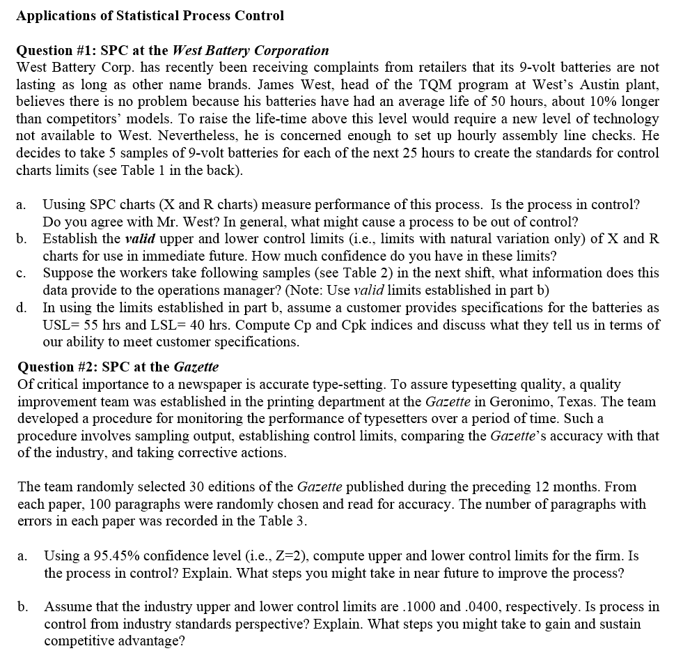 Problem - Please answer the following questions