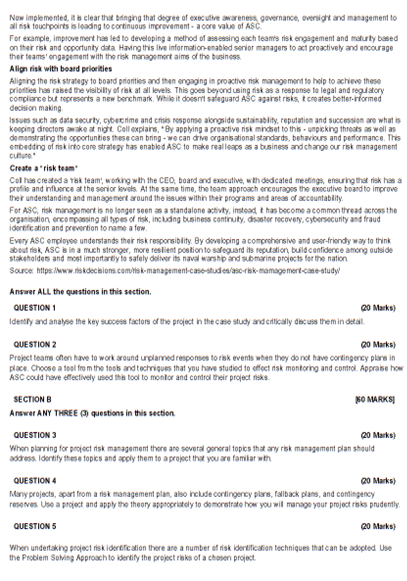 QUESTION 1 (20 Marks) Identify and analyse the