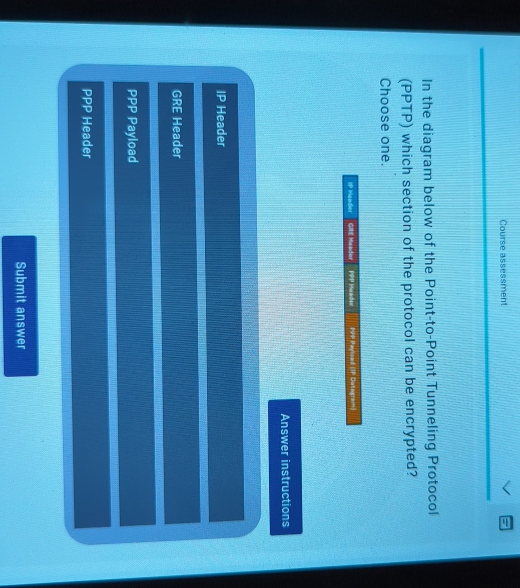 Course assessment In the diagram below of the