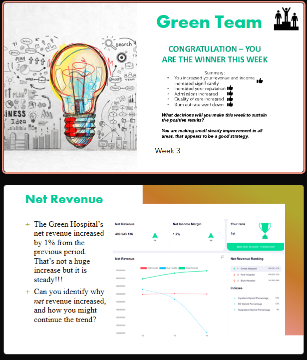 In your presentation: Explain your overall