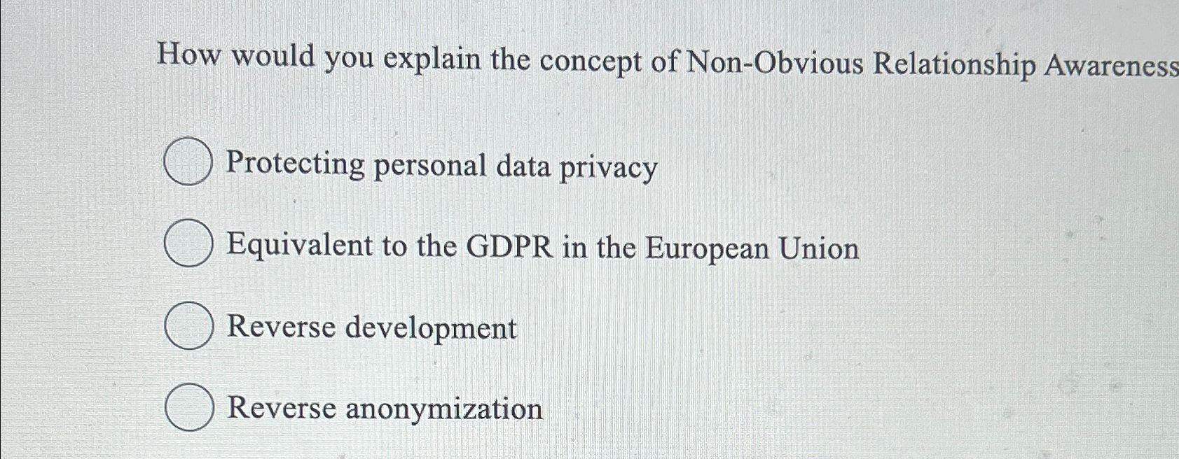 How would you explain the concept of Non -