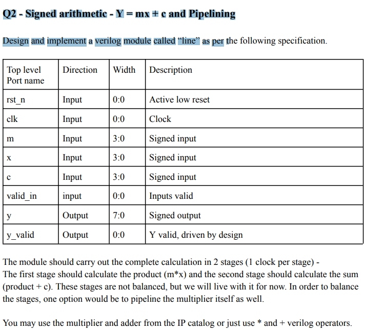 The module should carry out the complete