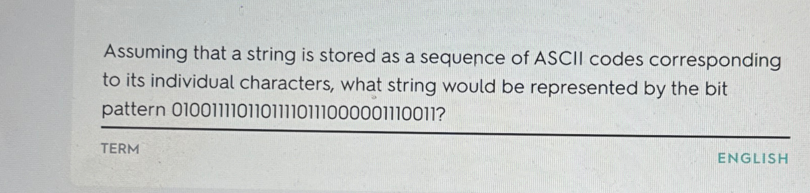 Assuming that a string is stored as a sequence of