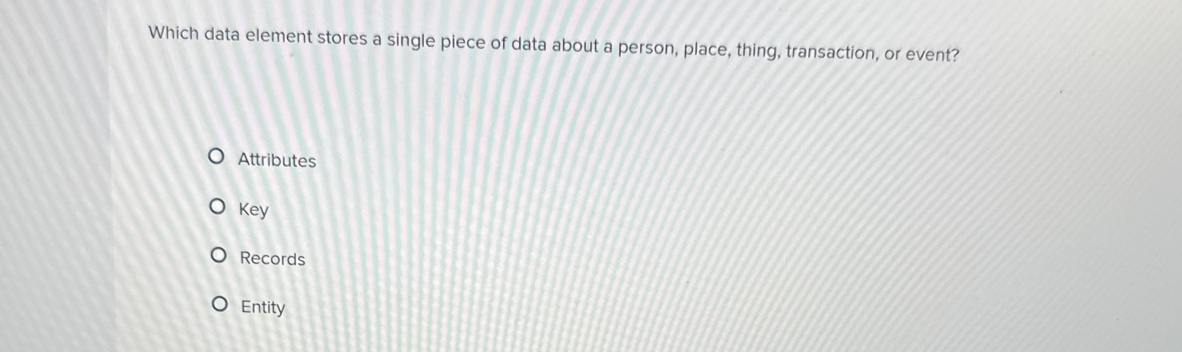 Which data element stores a single piece of data