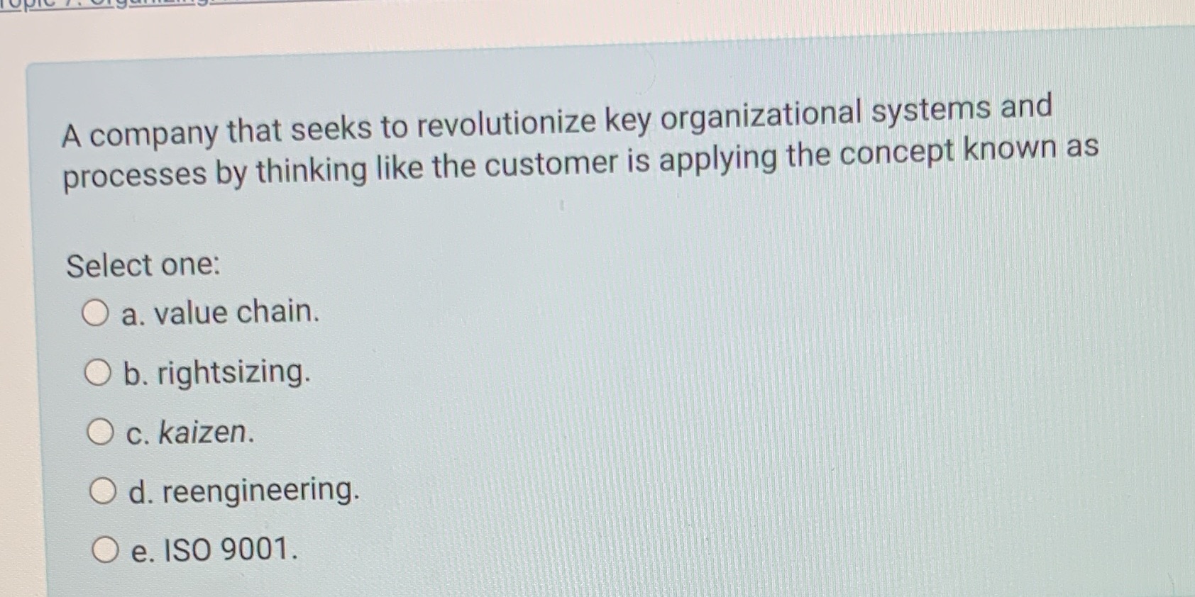 Answer to this question A company that seeks to