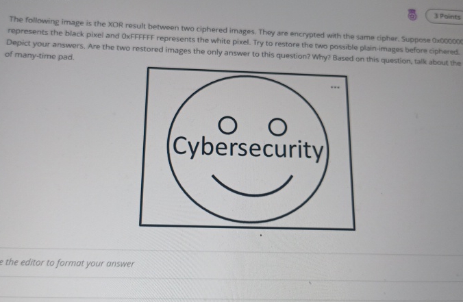 The following image is the XOR result between two