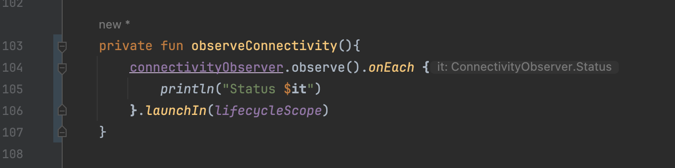 iCreate a pseudocode in kotlin, creat a global