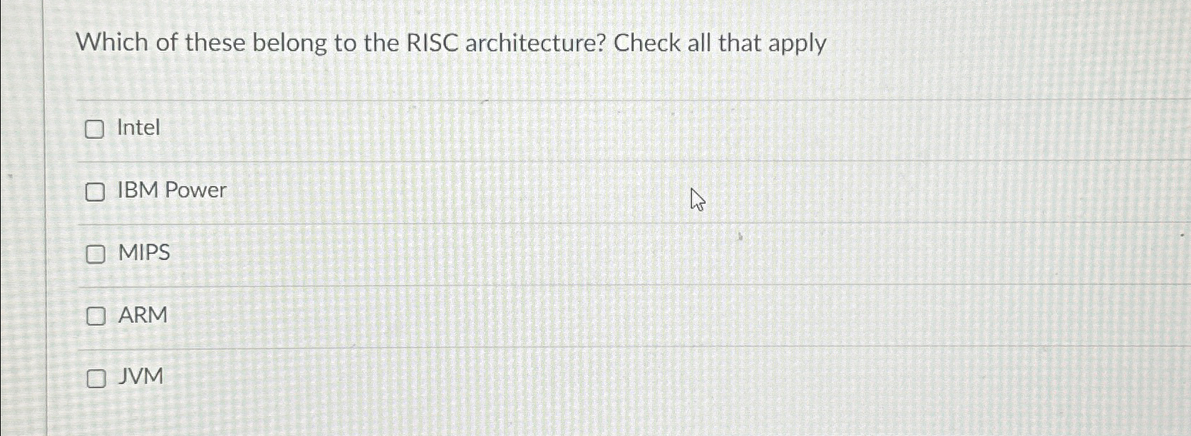 Which of these belong to the RISC architecture?