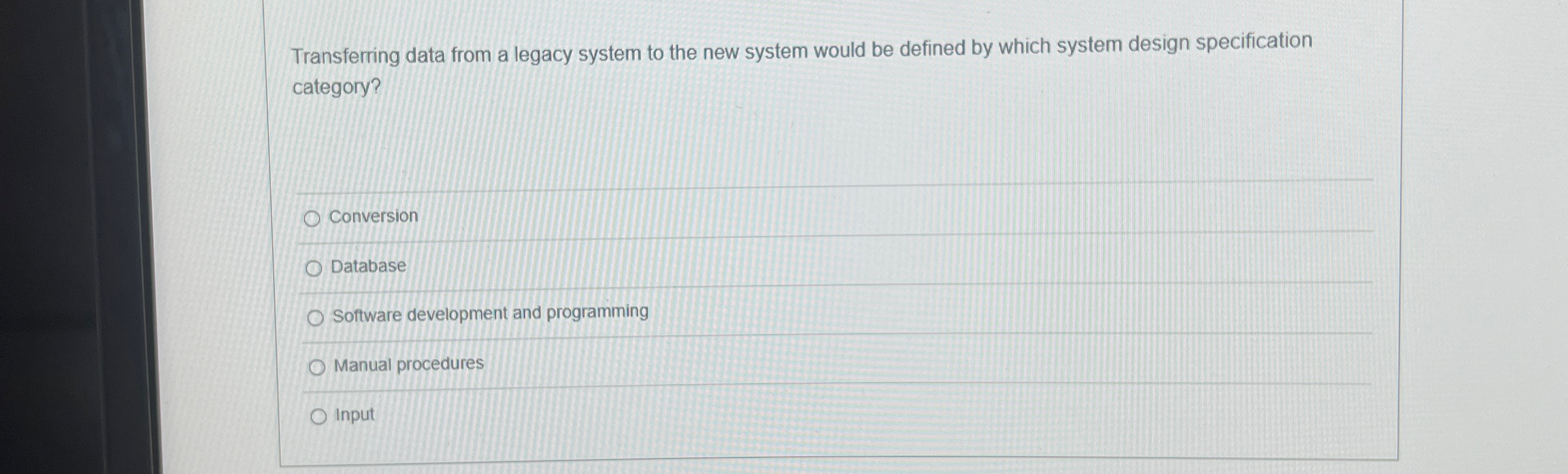 Transferring data from a legacy system to the new