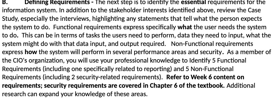 B. Defining Requirements - The next step is to