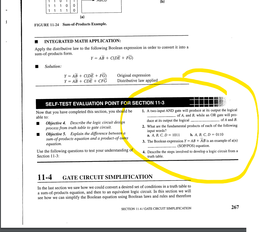 ( a ) FIGURE 1 1 - 2 4 Sum - of - Products