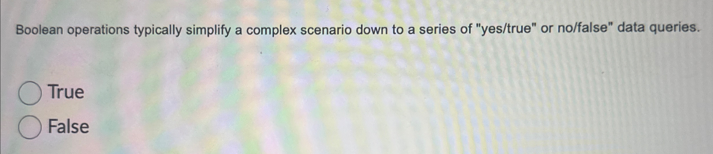 Boolean operations typically simplify a complex