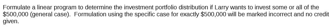 Formulate a linear program to determine the