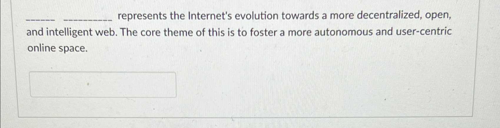 represents the Internet's evolution towards a