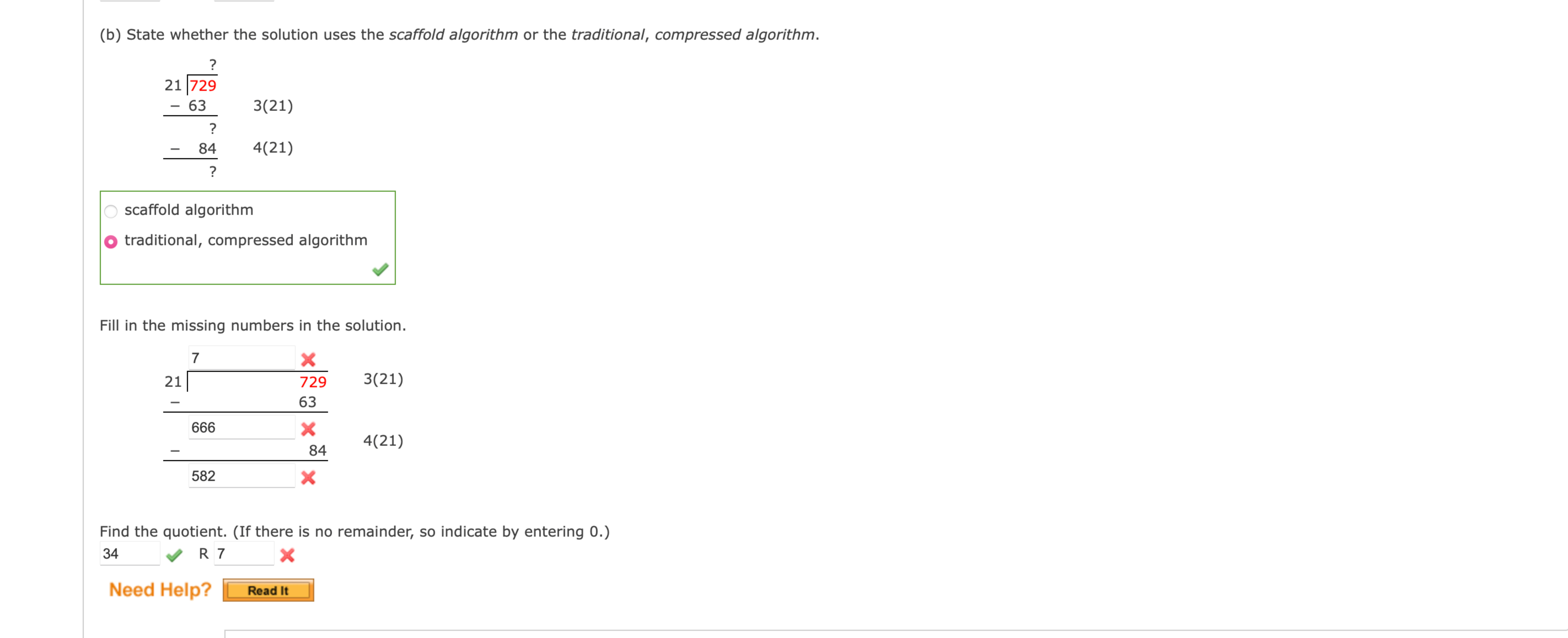 ( b ) State whether the solution uses the