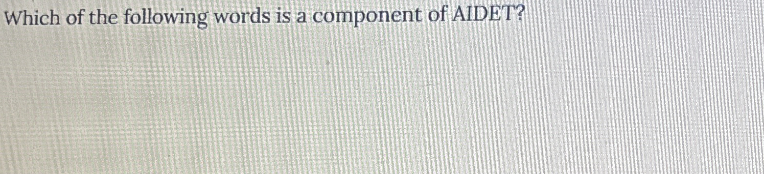 Which of the following words is a component of