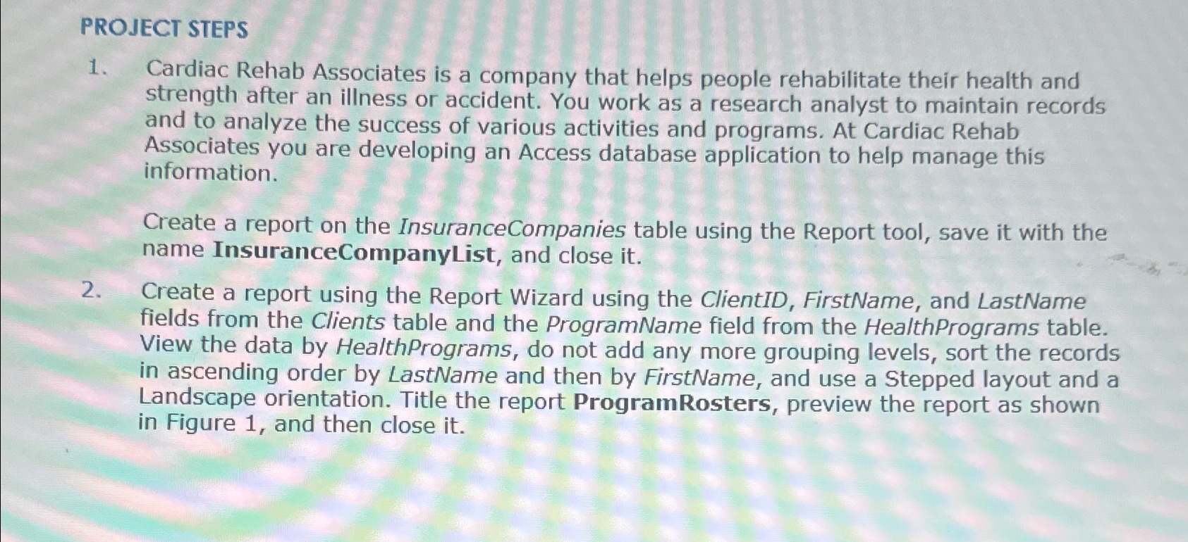 PROJECT STEPS Cardiac Rehab Associates is a