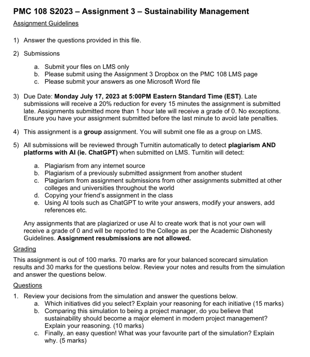 PMC 108 S2023 - Assignment 3 - Sustainability