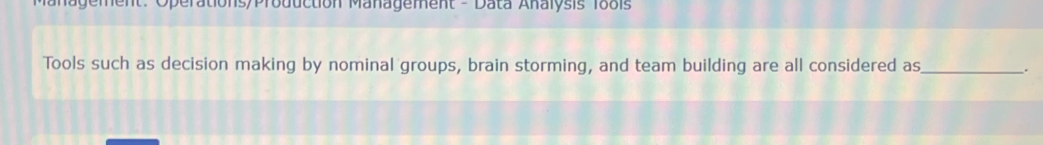uction Management - Data Analysis Tools Tools