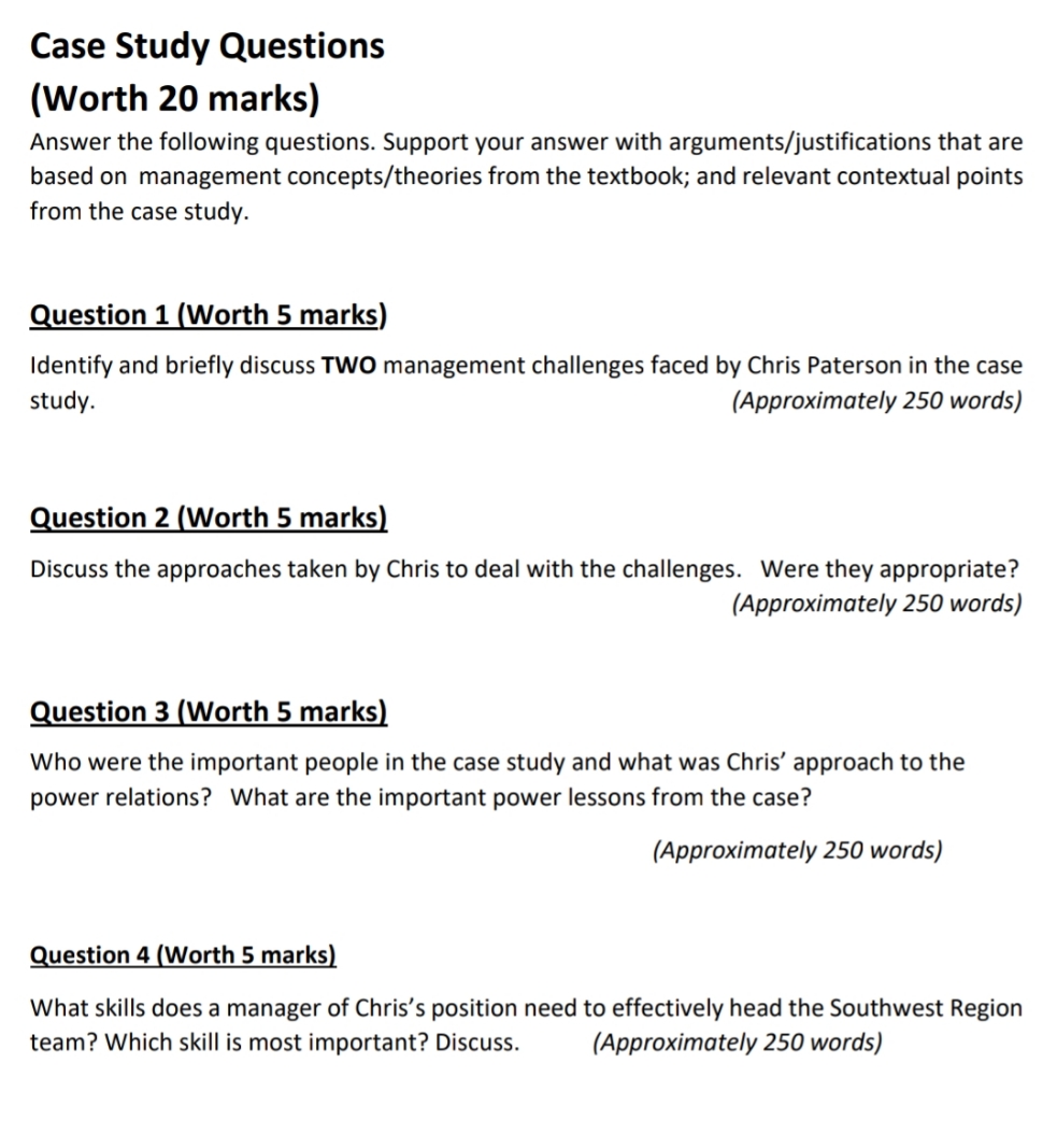 Case Study Chris Peterson at DSS Consulting Case