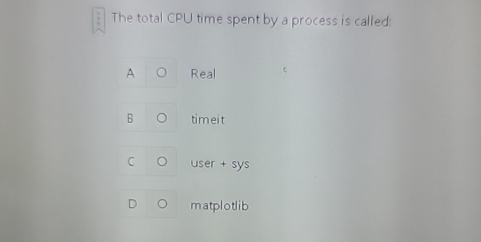 The total CPU time spent by a process is called:
