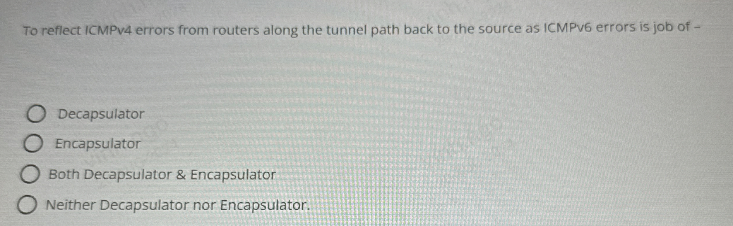 To reflect ICMPV 4 errors from routers along the