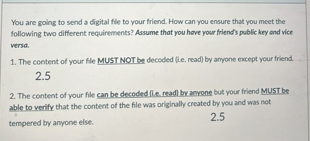 You are going to send a digital file to your