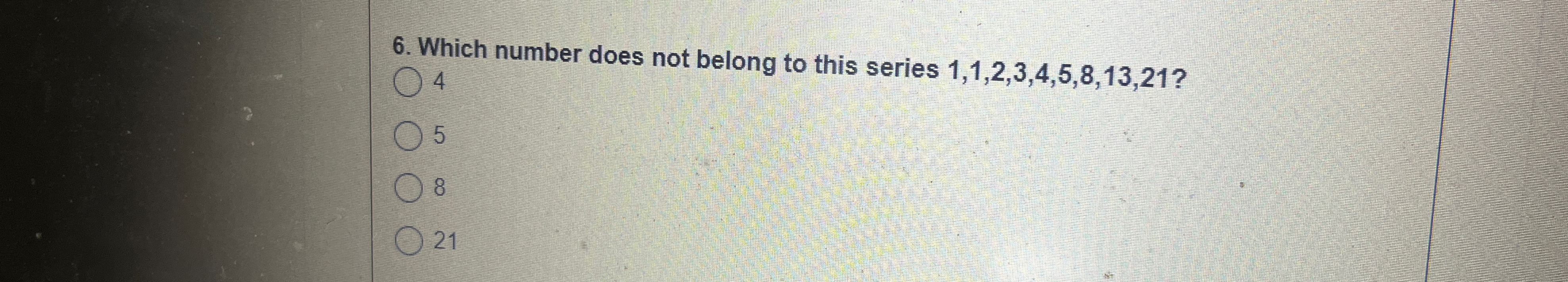 Which number does not belong to this series 1 , 1