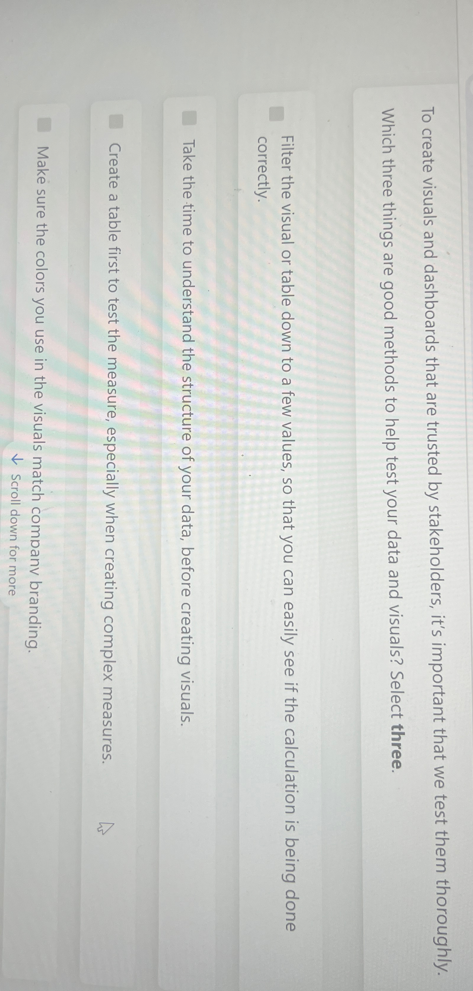 To create visuals and dashboards that are trusted