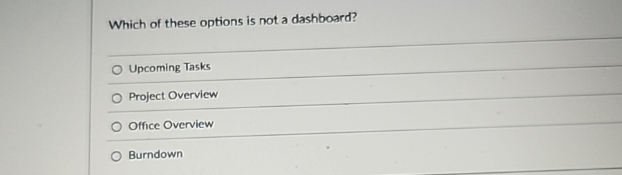 Which of these options is not a dashboard? q ,