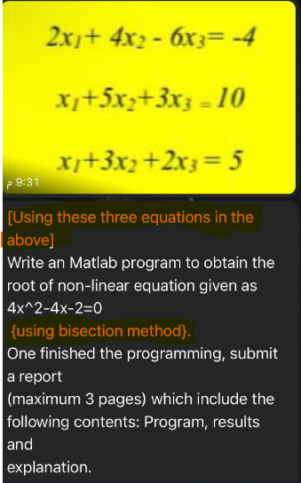 2 x 1 + 4 x 2 - 6 x 3 = - 4 x 1 + 5 x 2 + 3 x 3 =