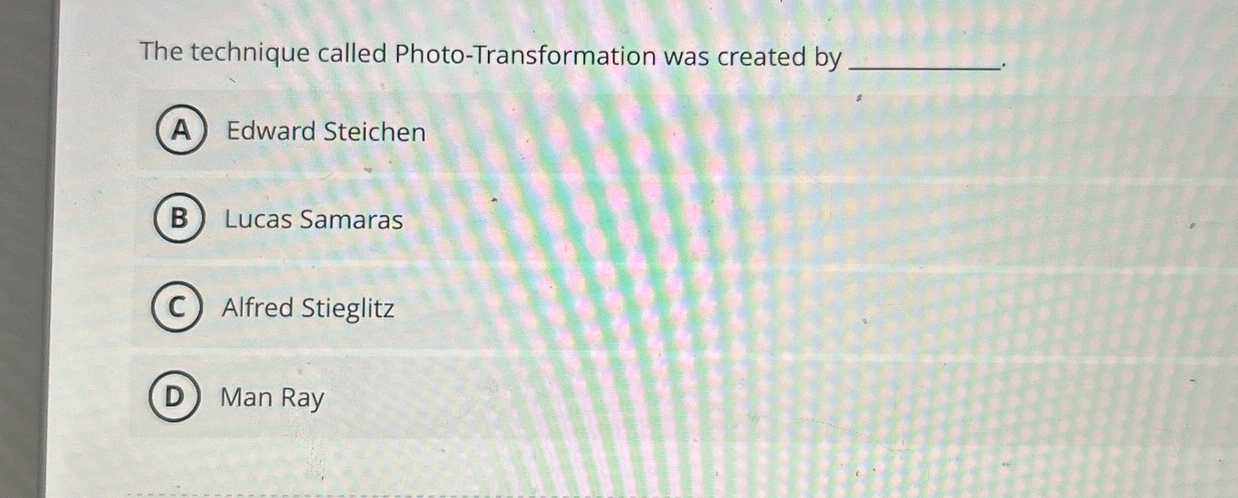 The technique called Photo - Transformation was