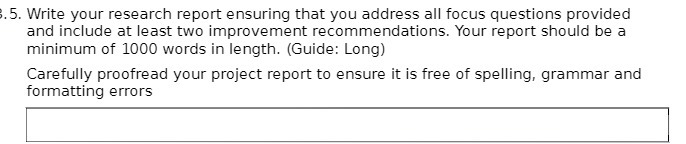 l. 5. Write your research report ensuring that