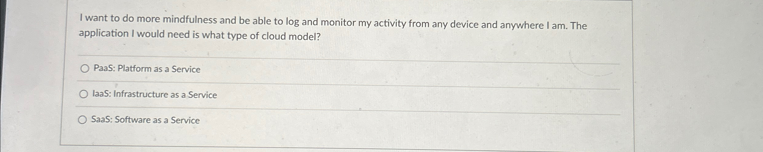 I want to do more mindfulness and be able to log