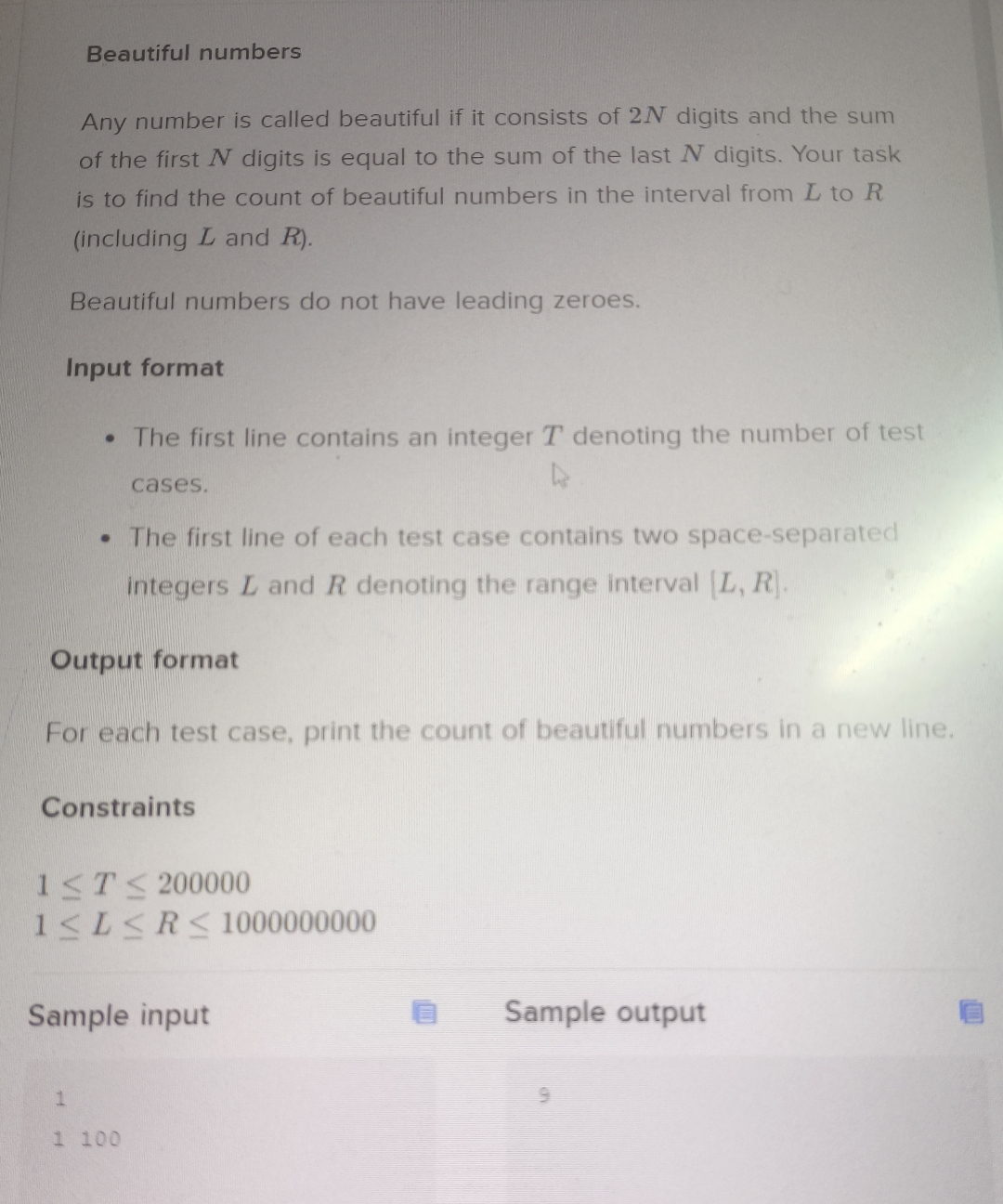 Beautiful numbers Any number is called beautiful