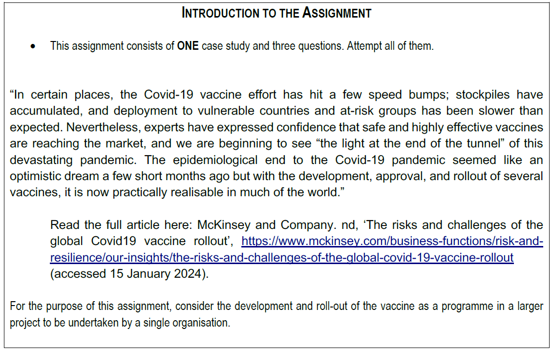 INTRODUCTION TO THE ASSIGNMENT e This assignment