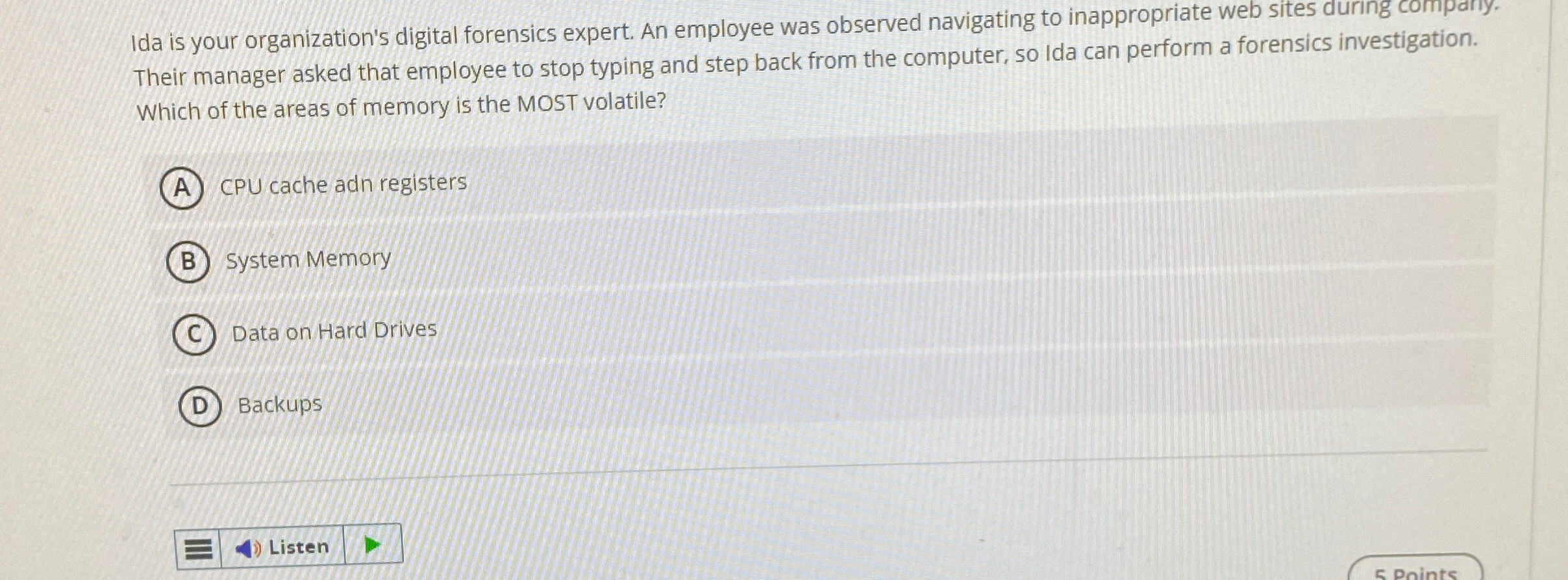 Ida is your organization's digital forensics