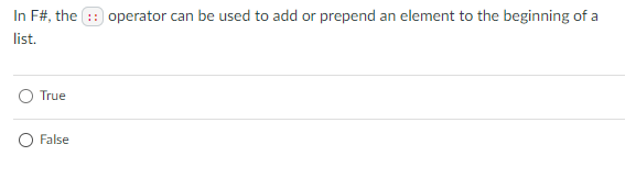 In F# , the operator can be used to add or