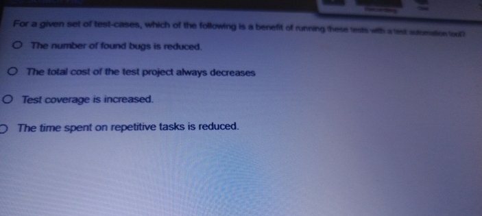 The number of found bugs is reduced. The total