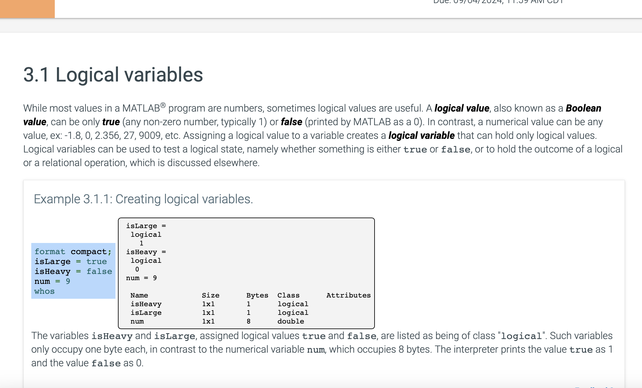3 . 1 Logical variables While most values in a
