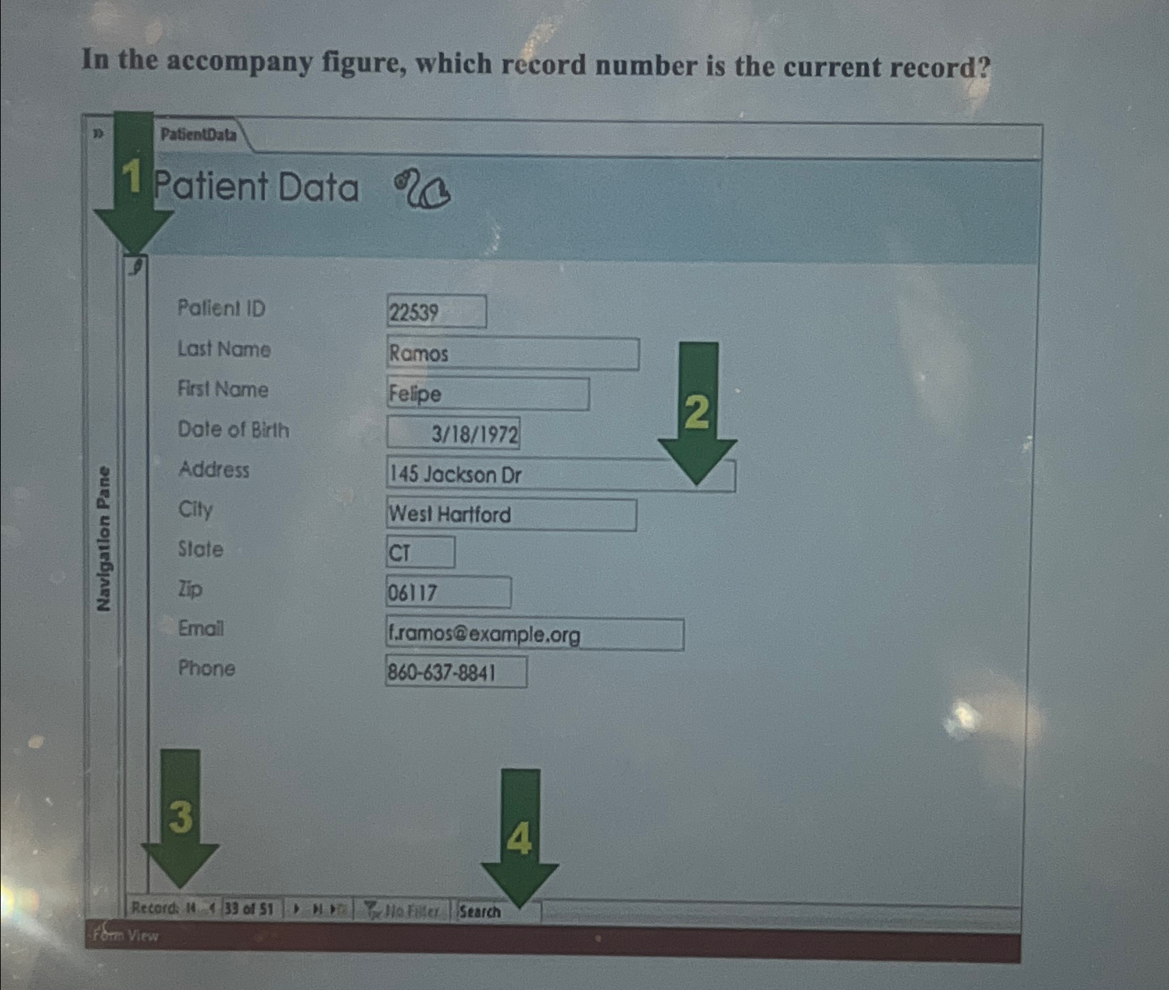 In the accompany figure, which record number is