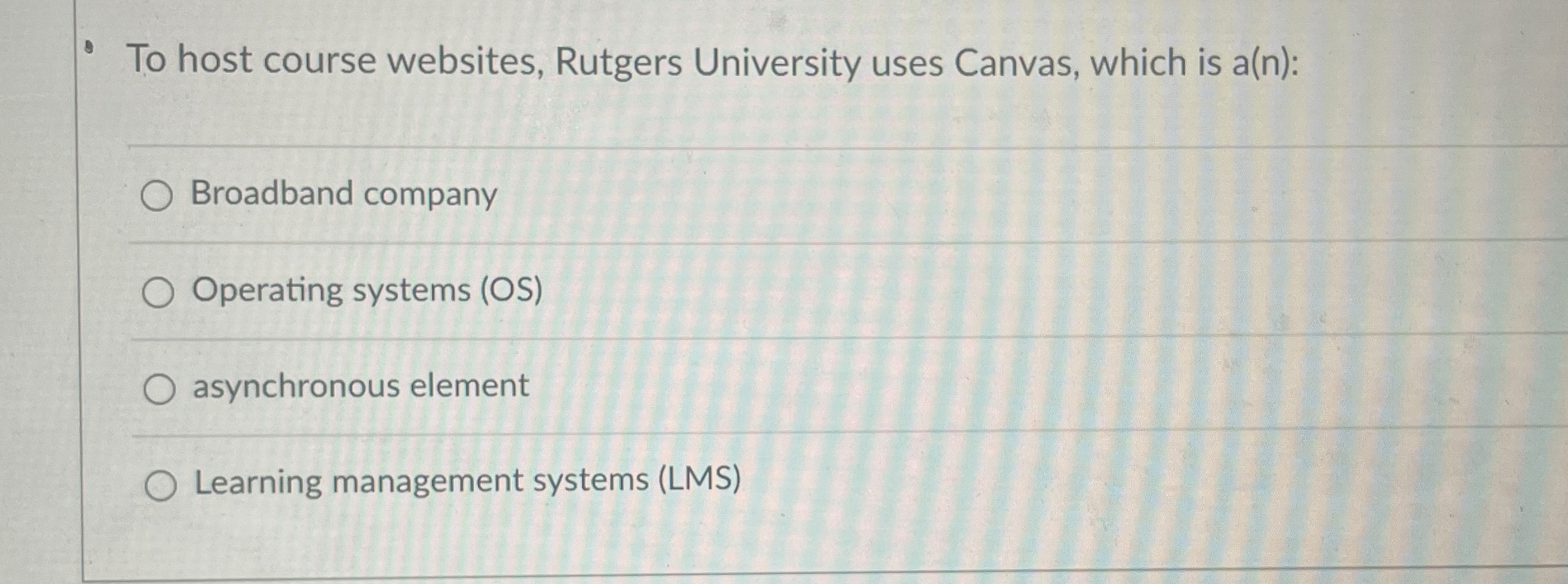 To host course websites, Rutgers University uses