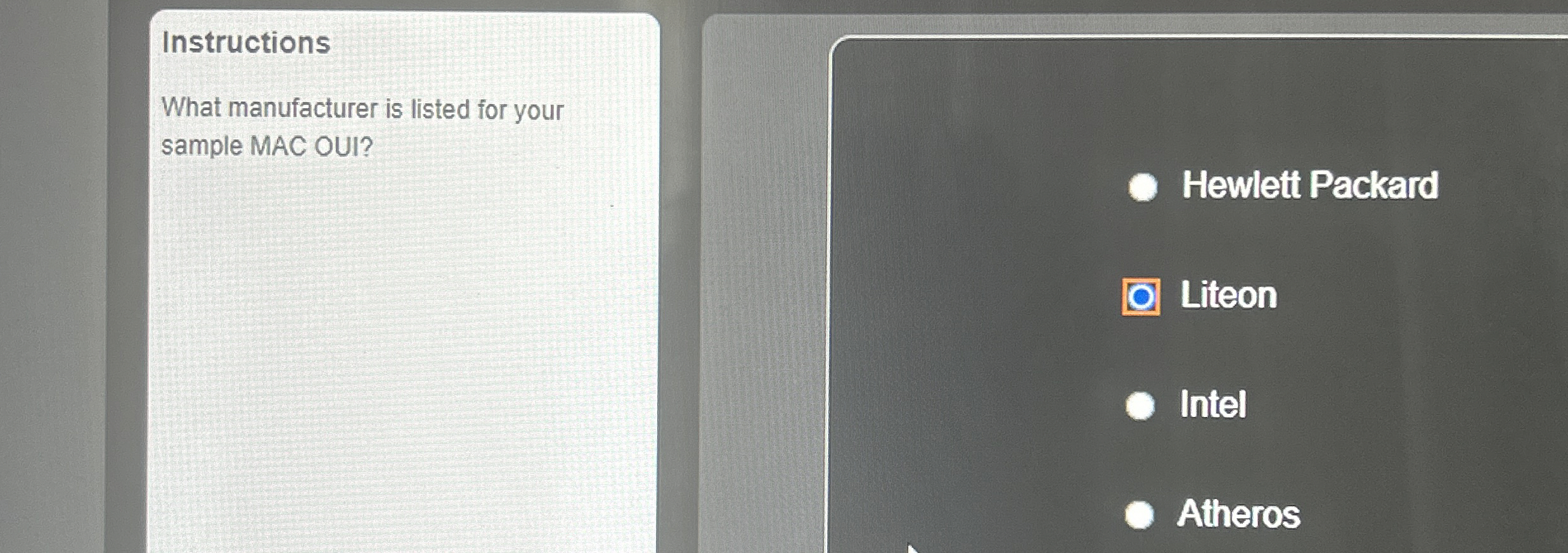 Instructions What manufacturer is listed for your